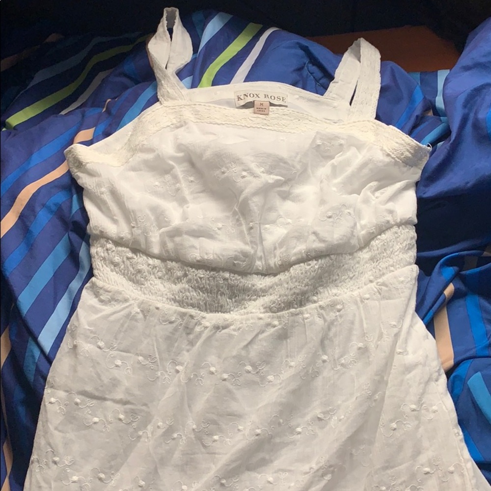 White linen dress